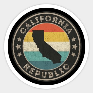 CA Clothing California Republic Sticker